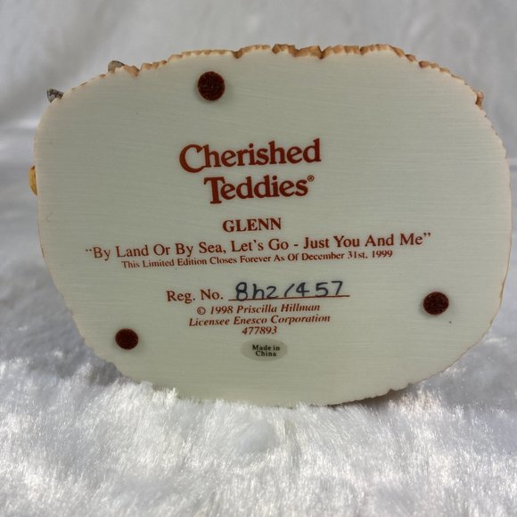 Vintage Cherished Teddies 1998 Glenn By Land or By Sea, Let’s Go - Picture 6 of 6